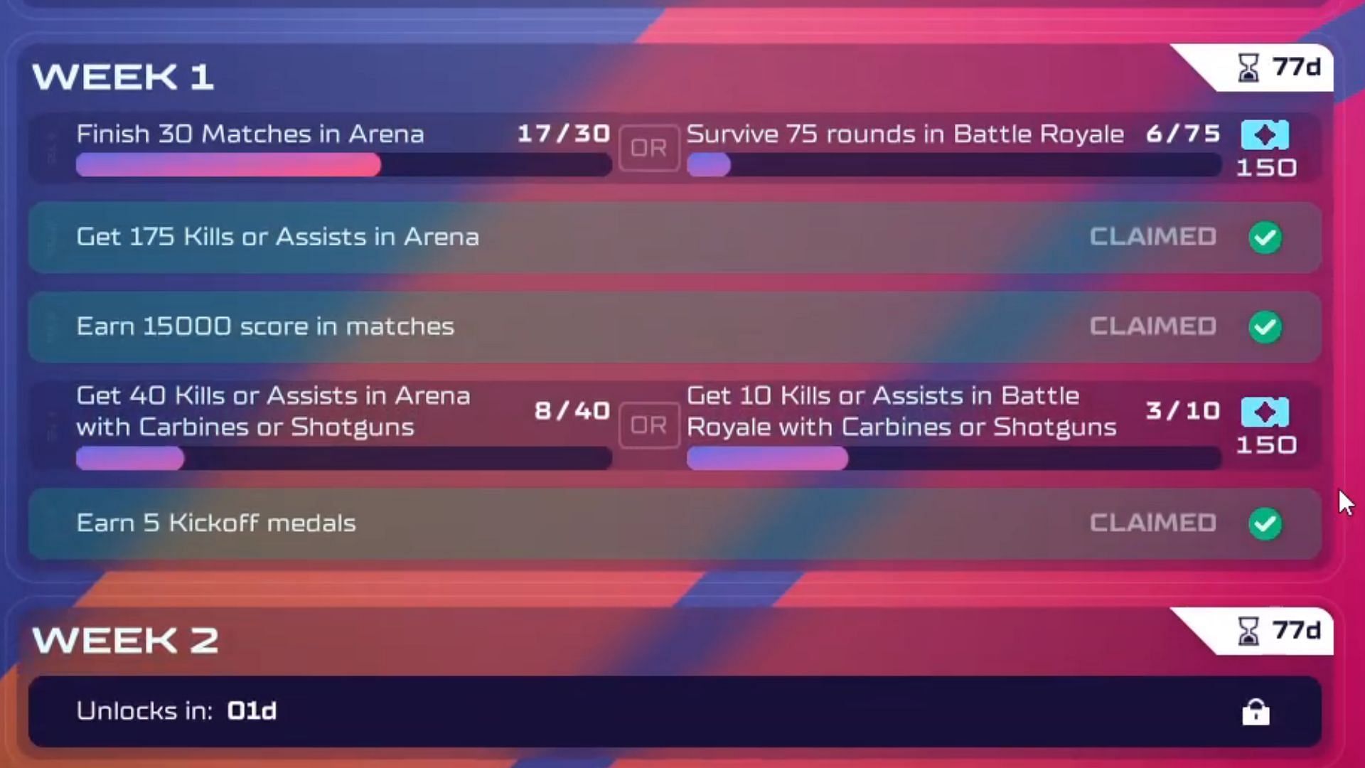 Kickoff medal challenge in Splitgate 2 (Image via 1047 Games)